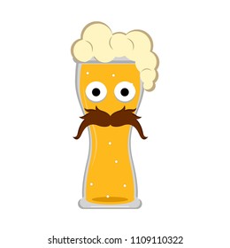 Hipster beer character