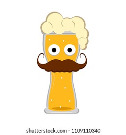 Hipster beer character