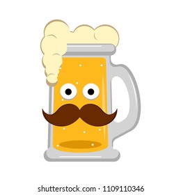 Hipster beer character