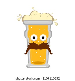 Hipster beer character