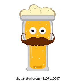 Hipster beer character