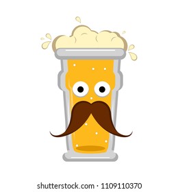 Hipster beer character