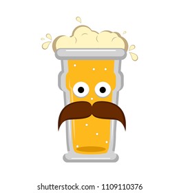 Hipster beer character