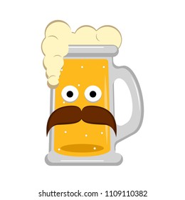 Hipster beer character