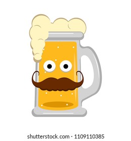 Hipster beer character