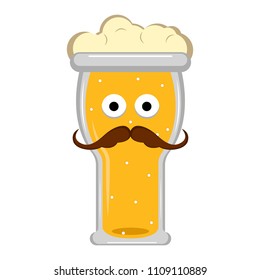 Hipster beer character