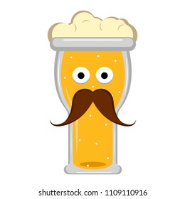 Hipster beer character