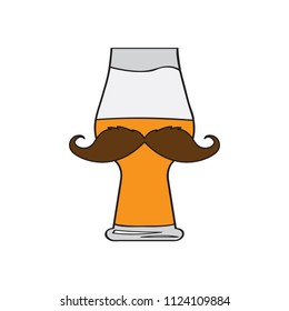 Hipster beer icon