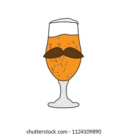 Hipster beer icon