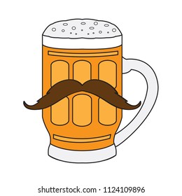 Hipster beer icon