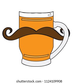Hipster beer icon