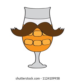 Hipster beer icon