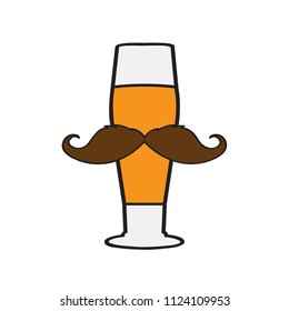 Hipster beer icon