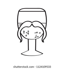 Hipster beer outline