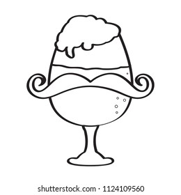 Hipster beer outline