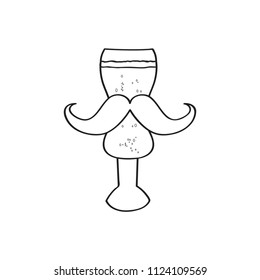 Hipster beer outline