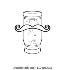 Hipster beer outline
