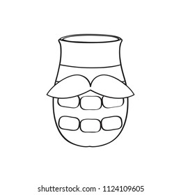 Hipster beer outline