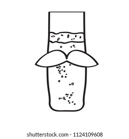Hipster beer outline