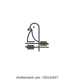Hipster Beer Vector Logo Design Element