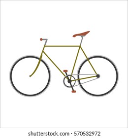 Hipster bicycle flat vector illustration.