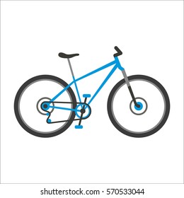 Hipster bicycle flat vector illustration.