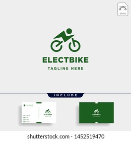 hipster bike electric logo design vector power vehicle icon symbol isolated