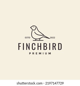 Hipster Bird Finch Logo Design