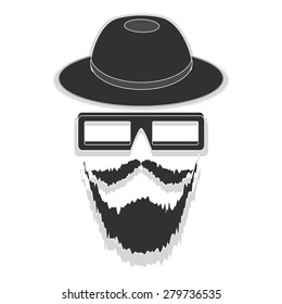 Hipster black and white background 