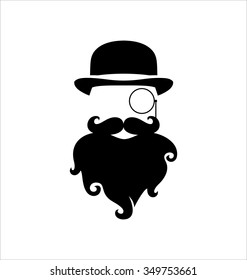 Hipster Black and White with Monocle.