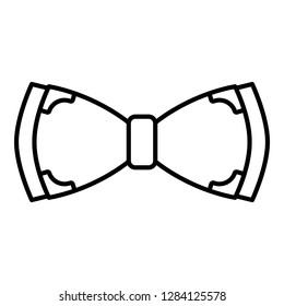 Hipster bow tie icon. Outline hipster bow tie vector icon for web design isolated on white background