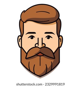 A Hipster with a Brown Beard Portrait