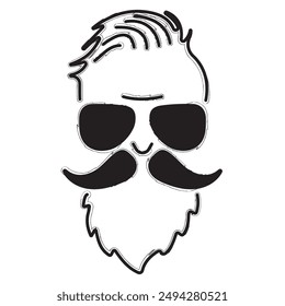 hipster brush strokes on a white background. Vector illustration.