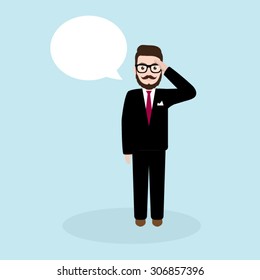 Hipster Businessman greeting