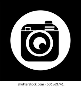 Hipster camera photo icon illustration design