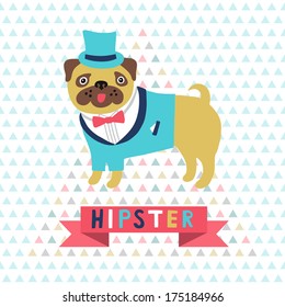 Hipster card. Vector illustration.