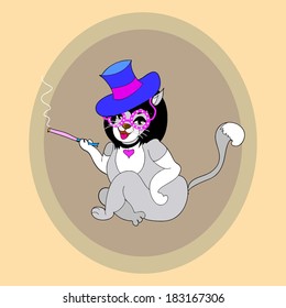 Hipster Cat  Card