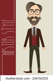 Hipster character design
