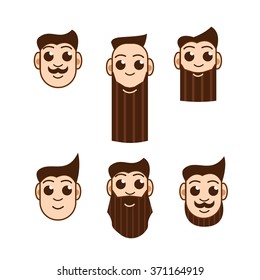 hipster character icon
