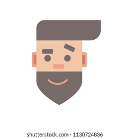 Hipster character vector icon