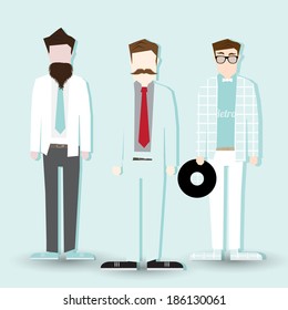 Hipster characters design - Vector Illustration