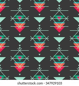 Hipster Chevron seamless pattern background . Abstract geometric triangle background pattern in vector.Fashion wallpaper pastel colored print design .Pop art rug