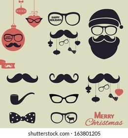 Hipster Christmas elements. Vector set, EPS 8.