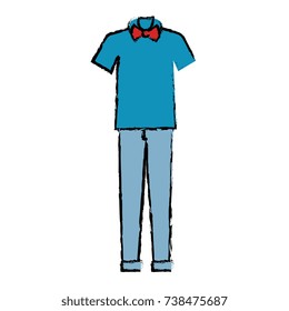 hipster clothes isolated icon