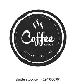 Hipster coffee logo and badge vector template