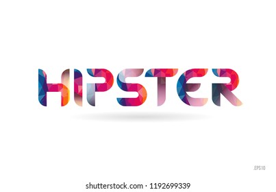 hipster colored rainbow word text suitable for card, brochure or typography logo design
