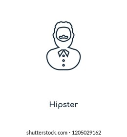 Hipster concept line icon. Linear Hipster concept outline symbol design. This simple element illustration can be used for web and mobile UI/UX.