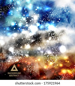 Hipster cosmic background, polygonal triangles and space background
