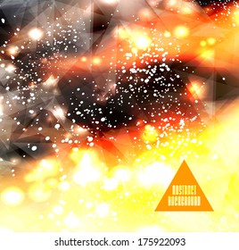 Hipster cosmic background, polygonal triangles and space background