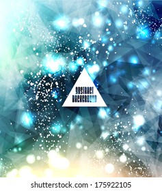 Hipster cosmic background, polygonal triangles and space background